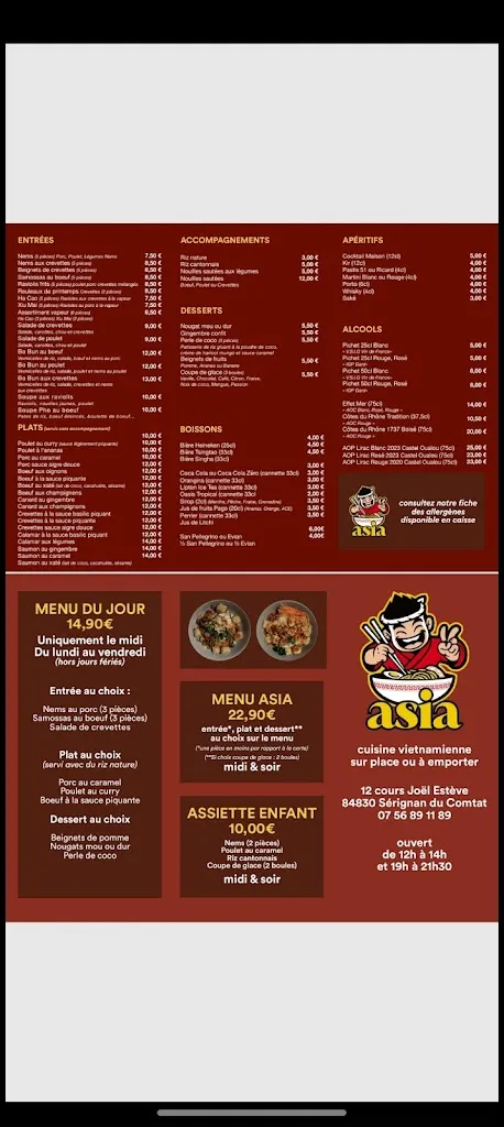 Menu_Asia Sérignan_Sérignan-du-Comtat_immagine_3