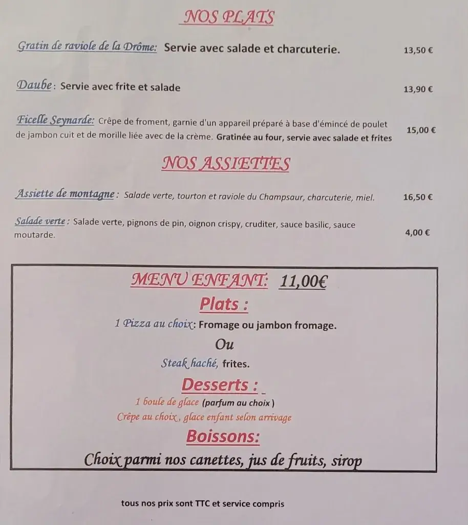 Menu_LA CHAUMIERE_Seyne_image_1