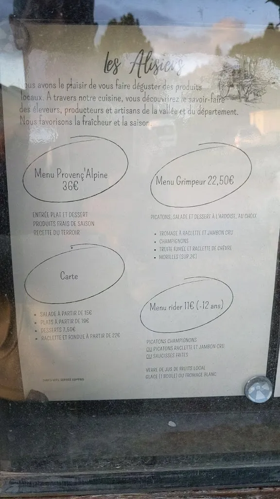Menu_Restaurant Les Alisiers Montclar_Montclar_image_1