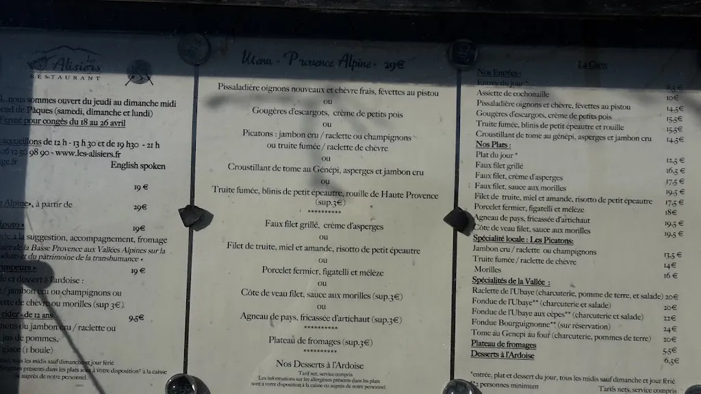 Menu_Restaurant Les Alisiers Montclar_Montclar_image_3