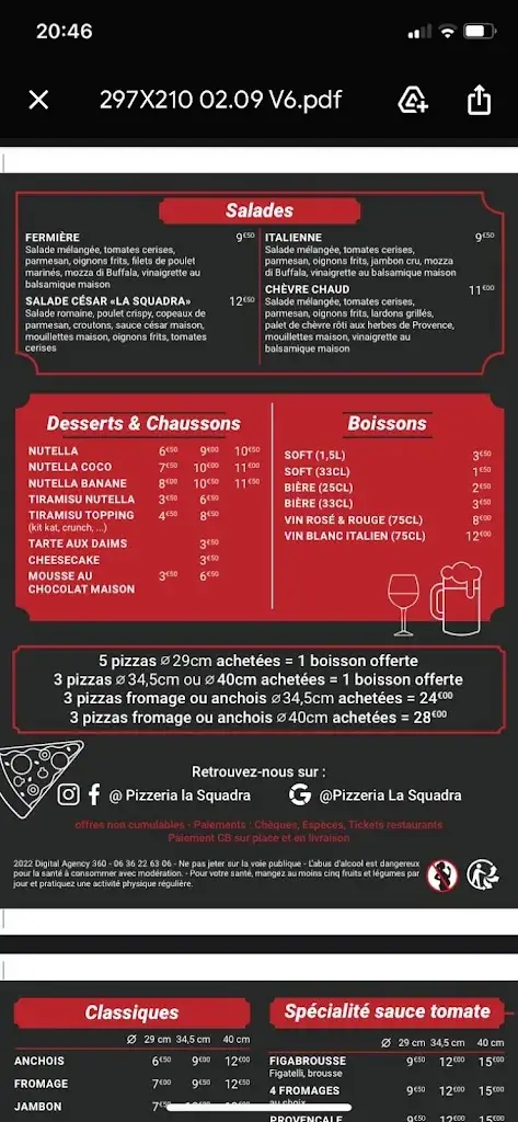 Menu_Pizzeria La Squadra_Simiane-Collongue_image_4