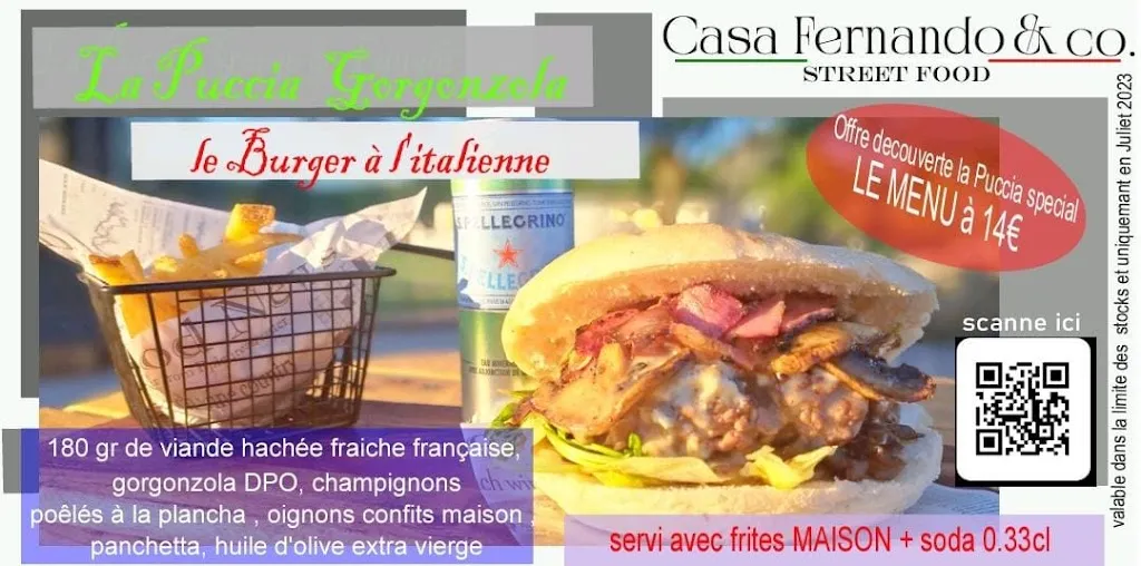 Menu_Burger Casa Fernando & co. La Puccia, le Burger à l'italienne_Simiane-Collongue_image_3