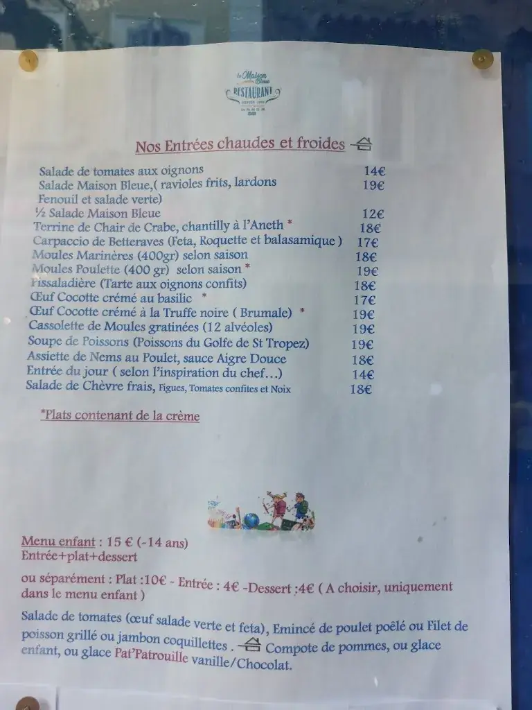 Menu_La Maison Bleue_Sainte-Maxime_image_2