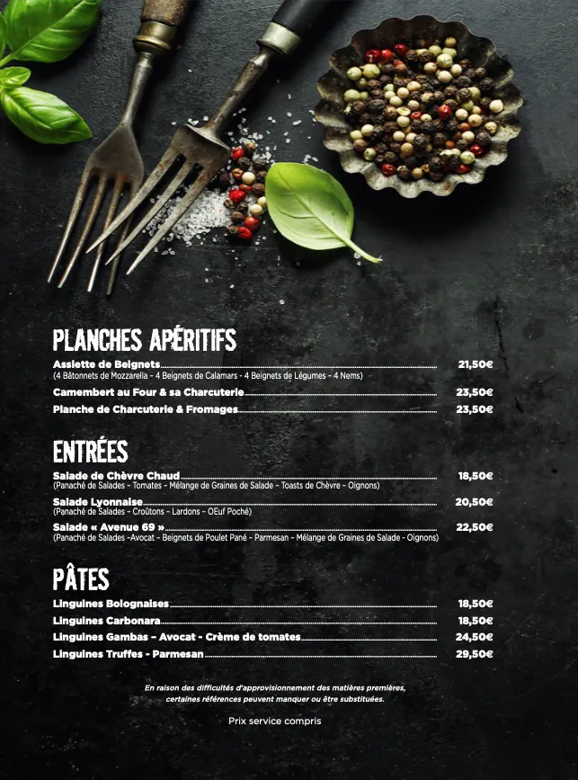 Menu_Avenue 69 restaurant_Sainte-Maxime_image_3
