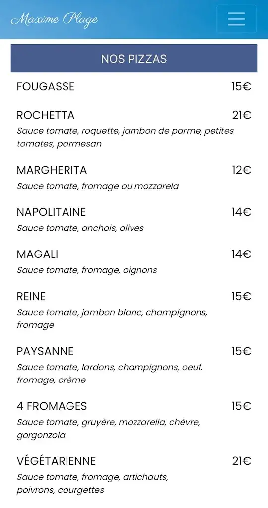 Menü_Maxim' Plage_Sainte-Maxime_Bild_1