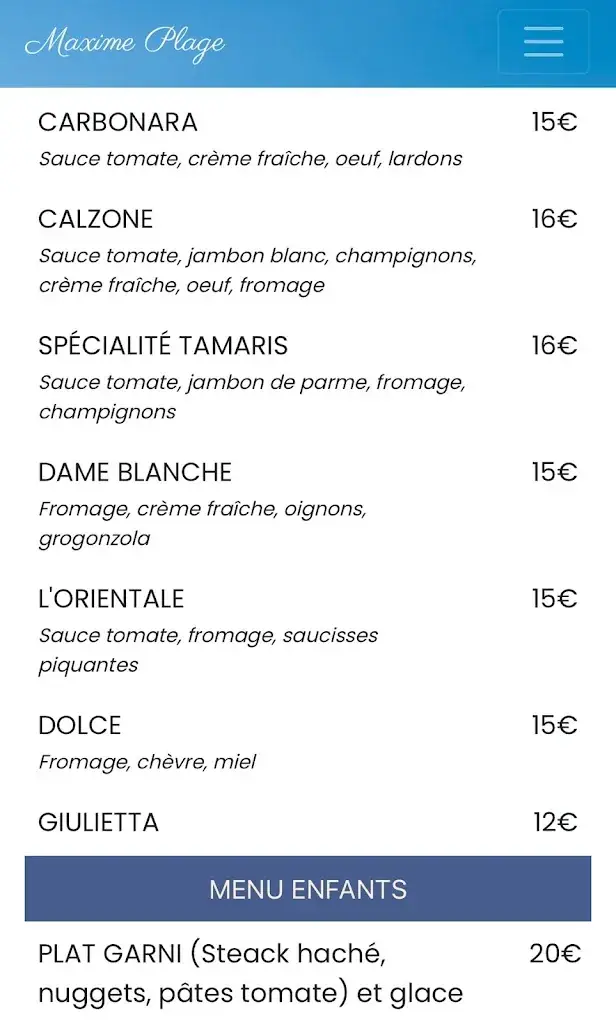 Menü_Maxim' Plage_Sainte-Maxime_Bild_3