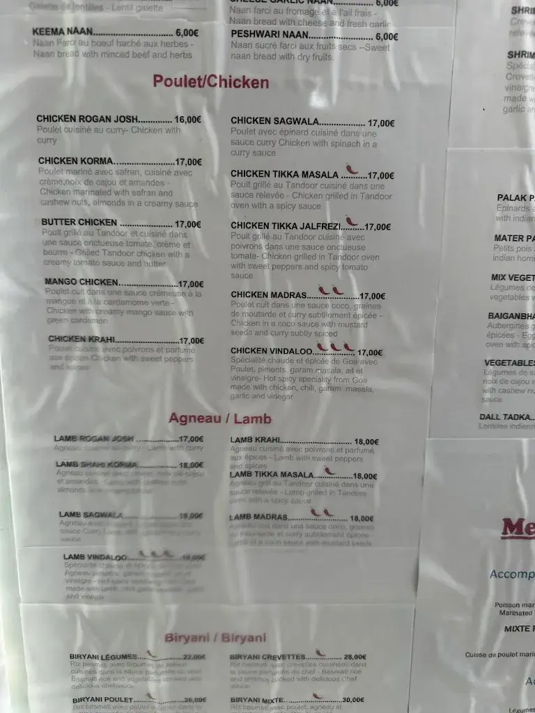 Menu_Restaurant Namaste_Sainte-Maxime_immagine_2
