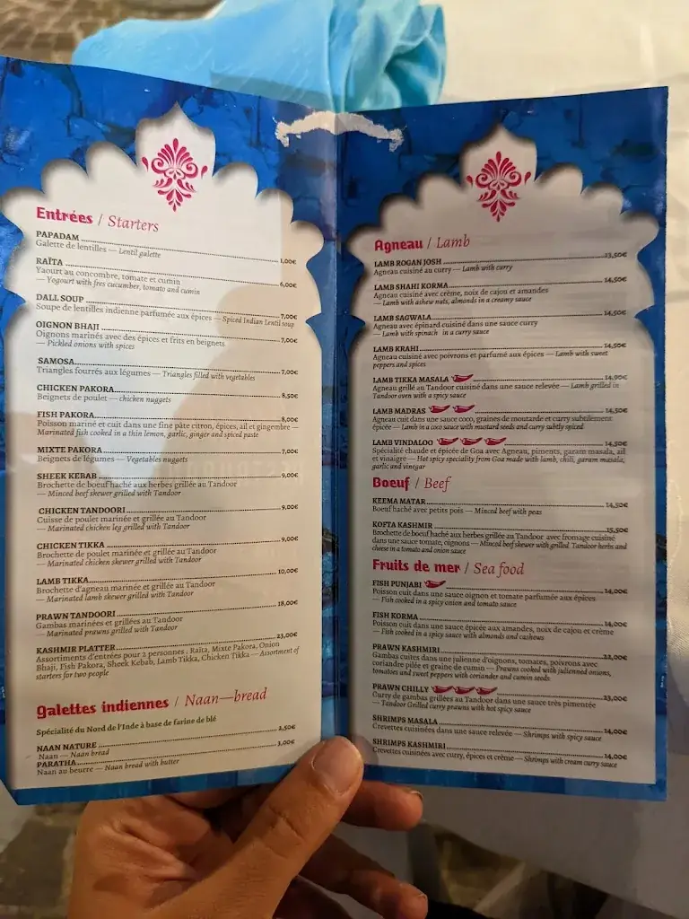 Menu_Restaurant Namaste_Sainte-Maxime_immagine_3