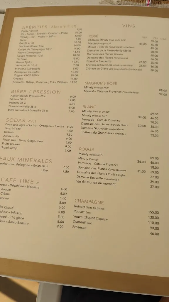 Menu_BARCO BEACH_Sainte-Maxime_image_2