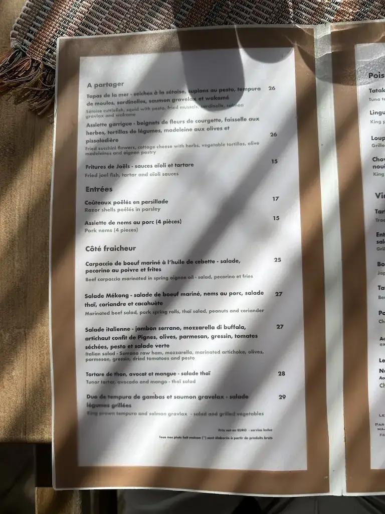 Menu_Plage Les Élephants_Sainte-Maxime_image_2