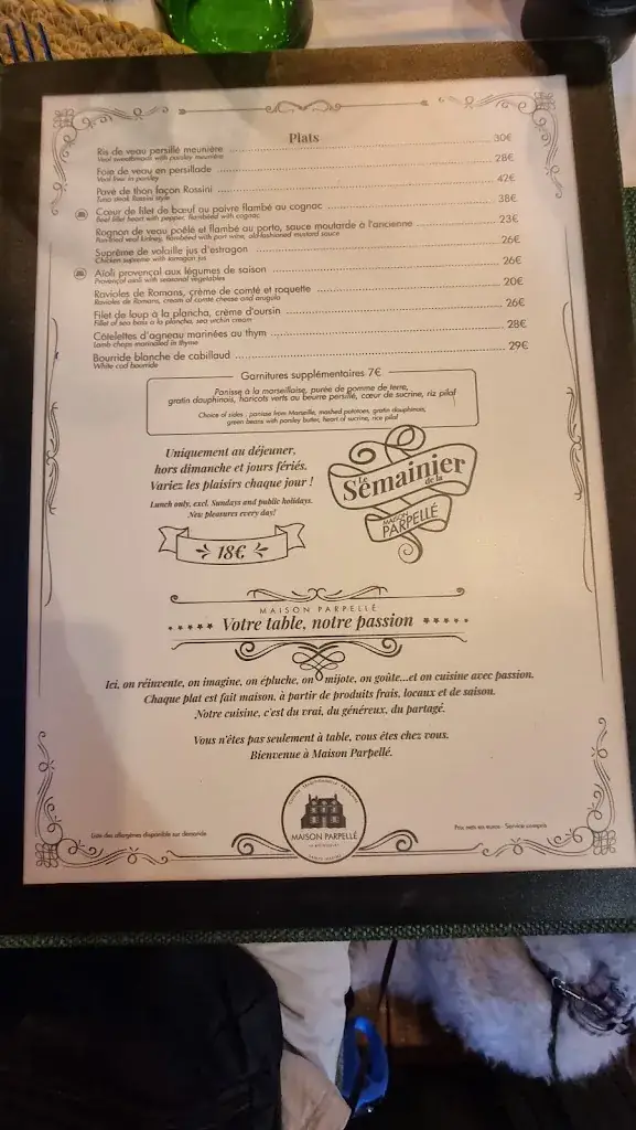 Menu_Maison Parpellé_Sainte-Maxime_image_2