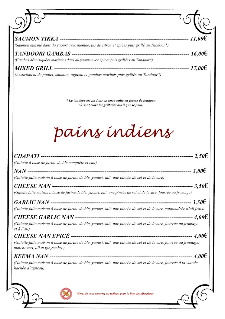 Menu_Le Maharaja_Portes-lès-Valence_image_2