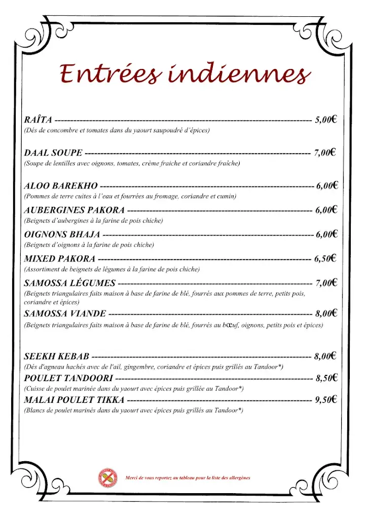 Menu_Le Maharaja_Portes-lès-Valence_image_4