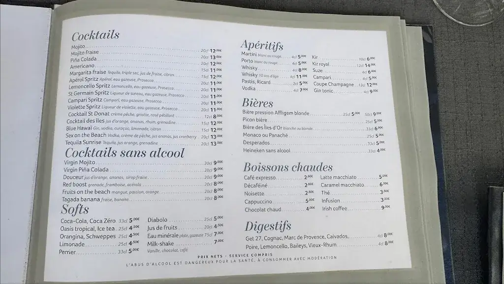 Menu_Le Mas Saint Donat_Sainte-Maxime_image_1