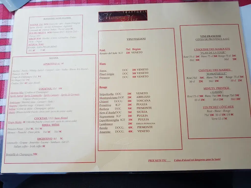 Menu_Trattoria Mamma Mia_Sainte-Maxime_immagine_4