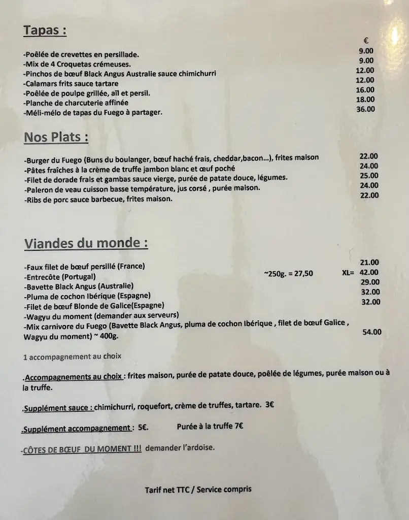 Menu_Fuego Restaurant Sainte Maxime_Sainte-Maxime_image_2