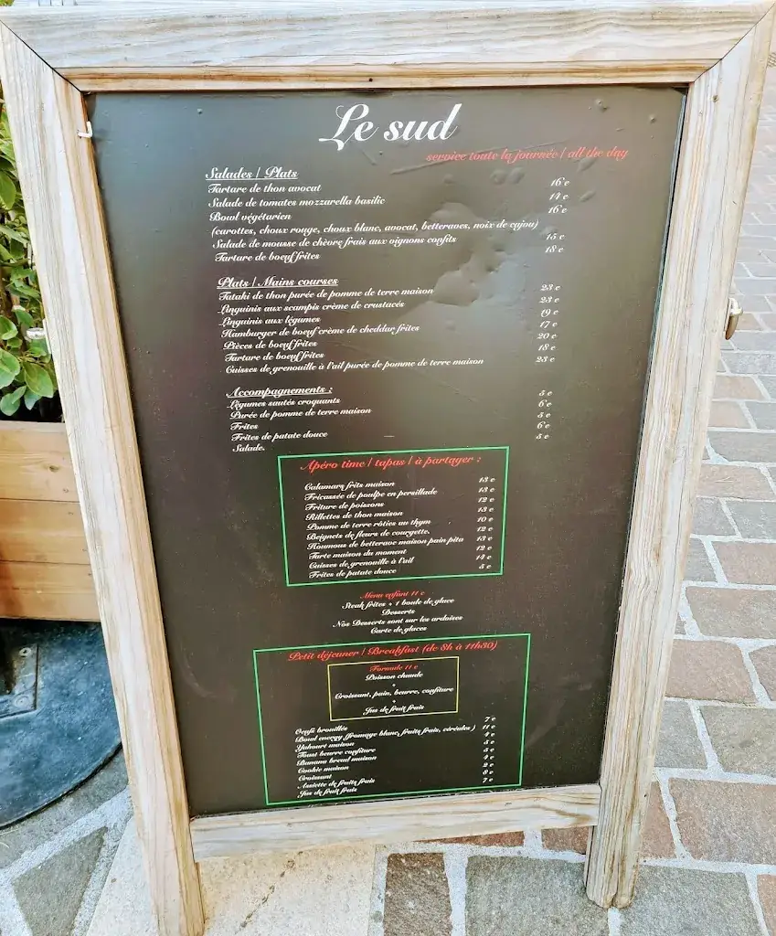 Menu_Restaurant le sud_Sainte-Maxime_image_2