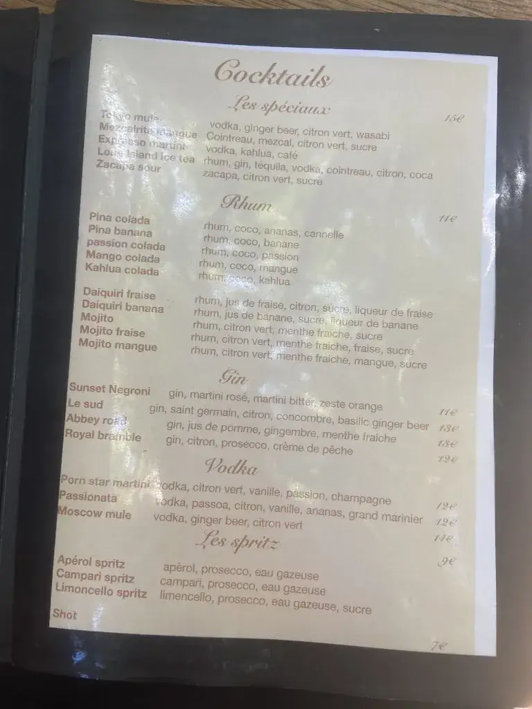 Menu_Restaurant le sud_Sainte-Maxime_image_4