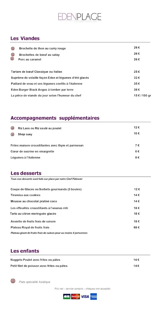 Menu_Eden Plage_Sainte-Maxime_imagen_2