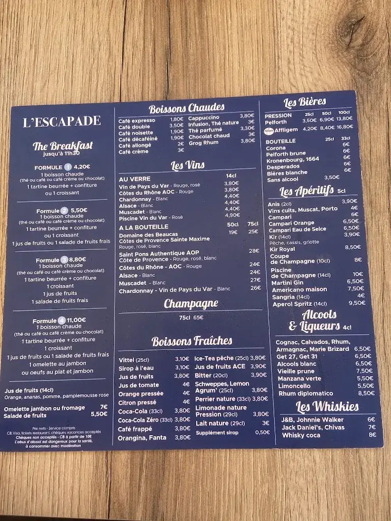 Menu_Brasserie L'Escapade_Sainte-Maxime_image_4