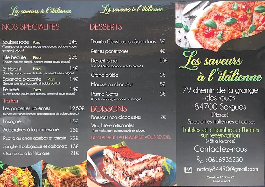 Menu_Les saveurs à l’italienne_Sorgues_image_1