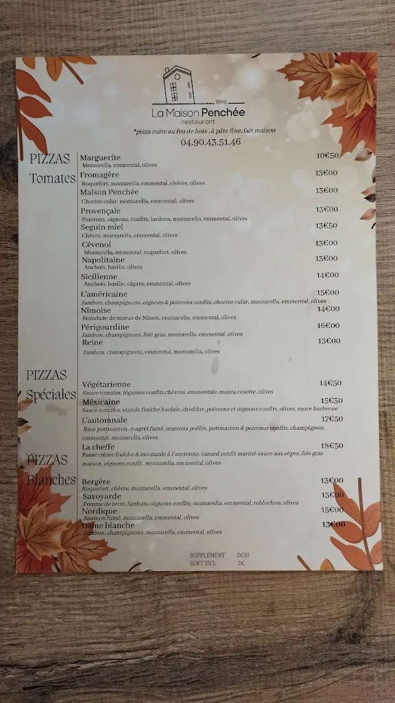 Menu_La Maison Penchée_Tarascon_immagine_1