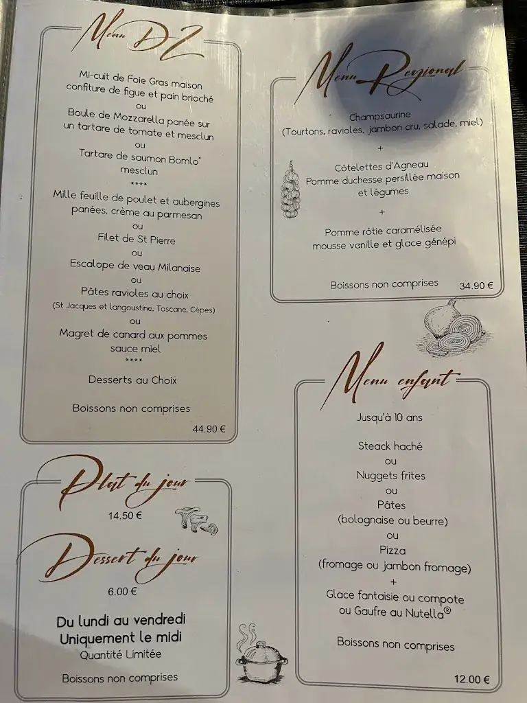 Menu_Le Dz Restaurant - Lounge Bar_Tallard_image_1