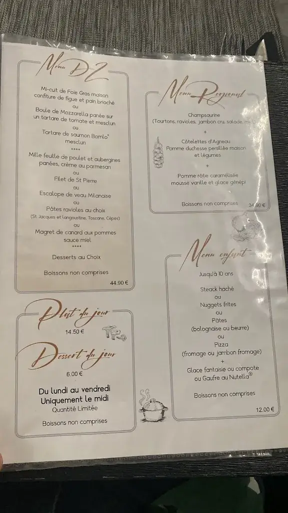 Menu_Le Dz Restaurant - Lounge Bar_Tallard_image_2
