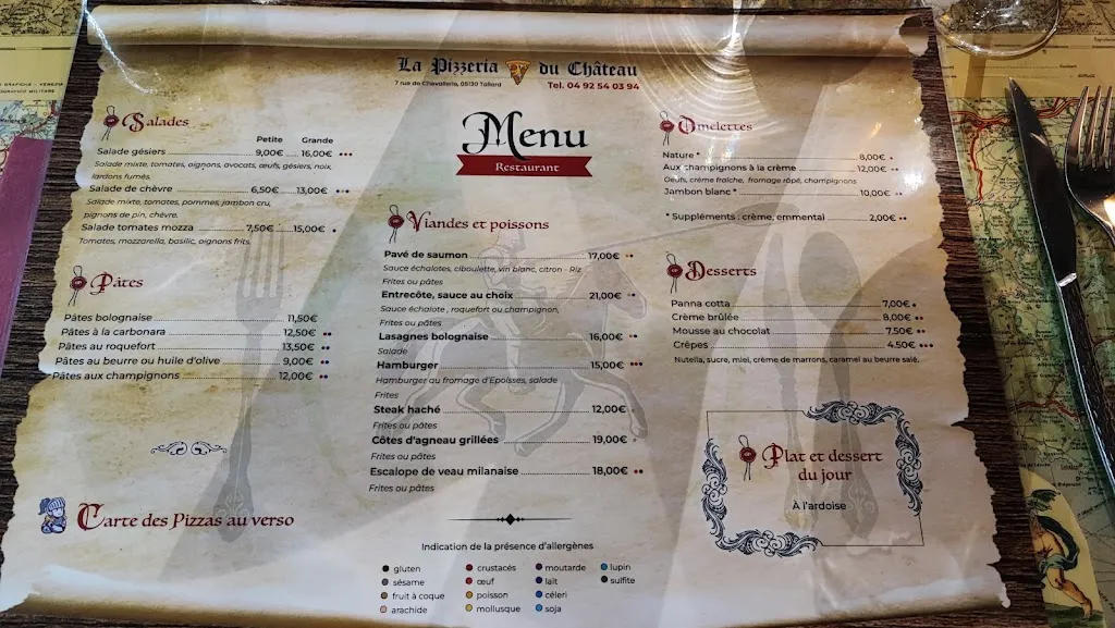 Menu_Pizzéria du Château_Tallard_immagine_1