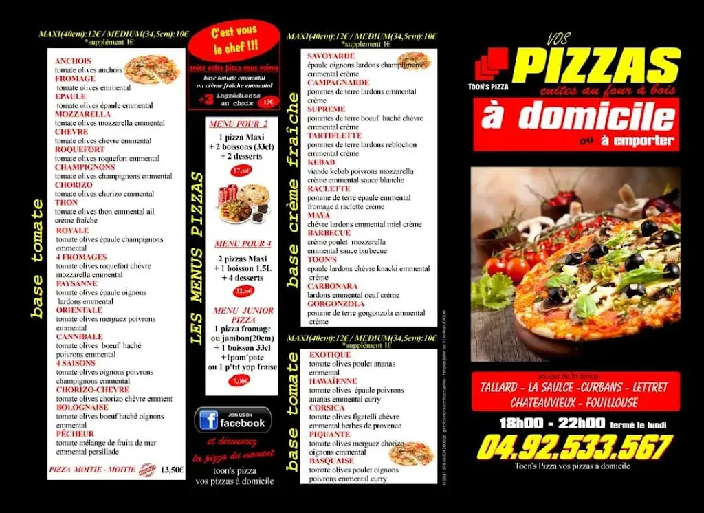 Menu_TOON'S PIZZA_Tallard_image_1