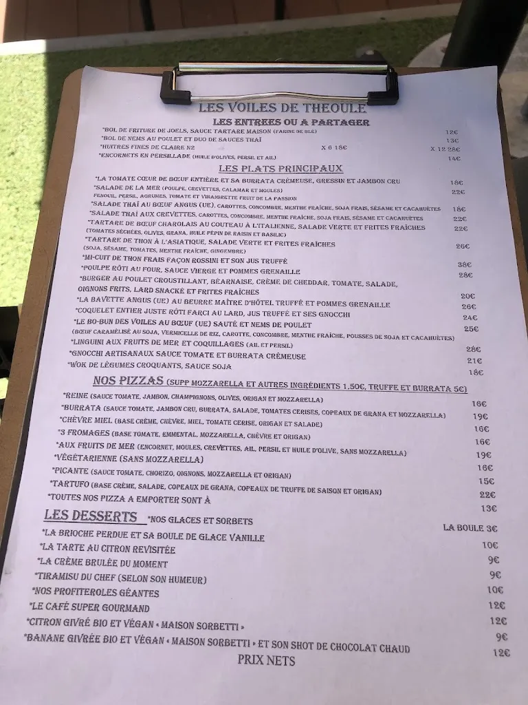 Menu_Les Voiles De Théoule_Théoule-sur-Mer_image_1