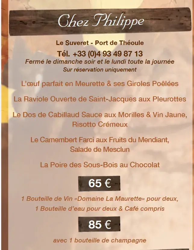 Menu_Chez Philippe_Théoule-sur-Mer_image_2