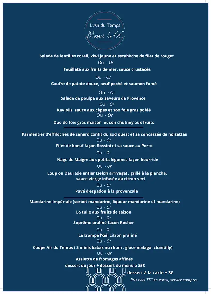 Menu_L'air du Temps. Theoule sur mer_Théoule-sur-Mer_image_1