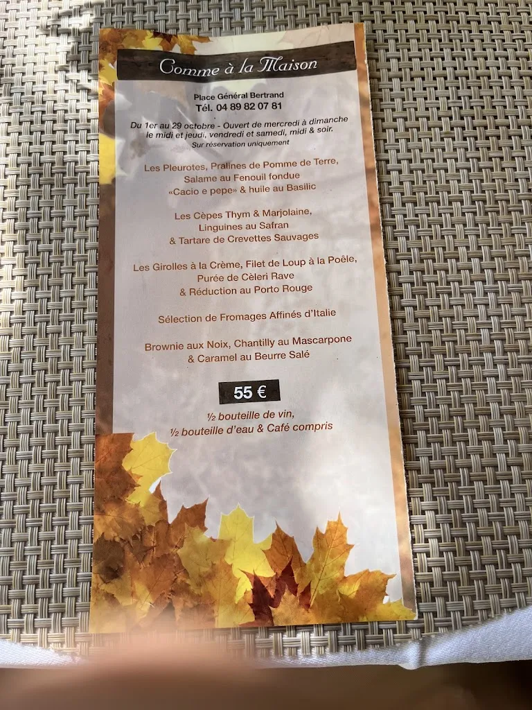 Menu_COMME A LA MAISON_Théoule-sur-Mer_image_2