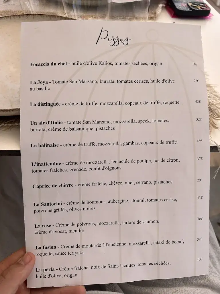 Menu_La Joya Beach_Théoule-sur-Mer_image_3