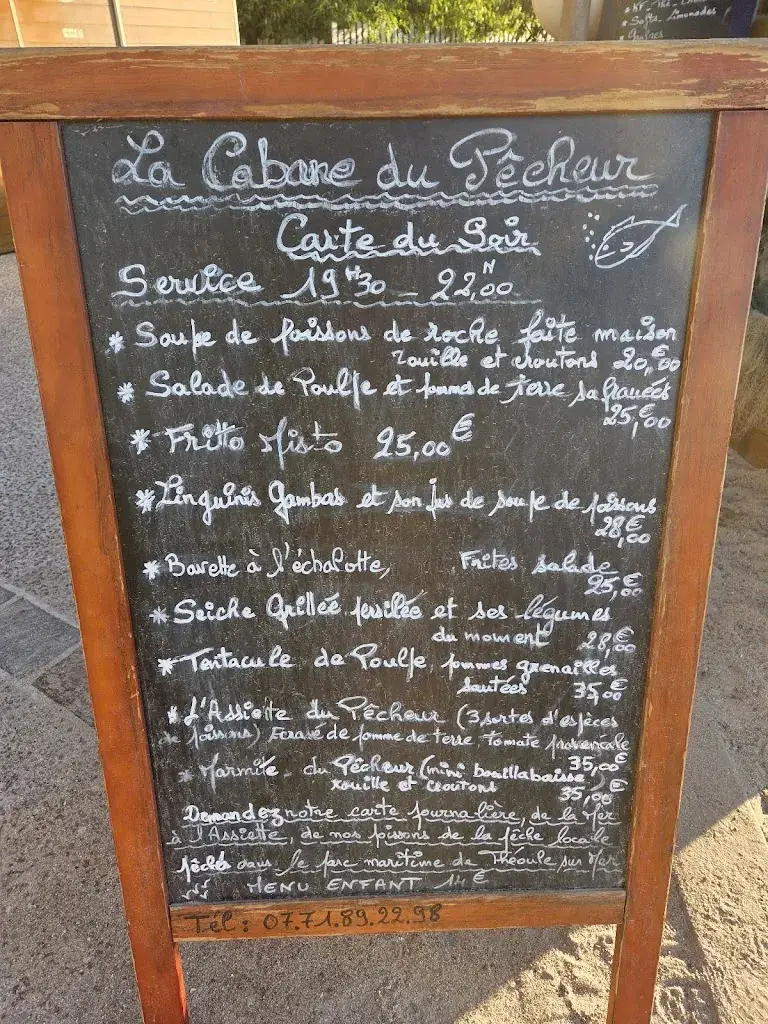 Menu_La Cabane du Pêcheur_Théoule-sur-Mer_immagine_4