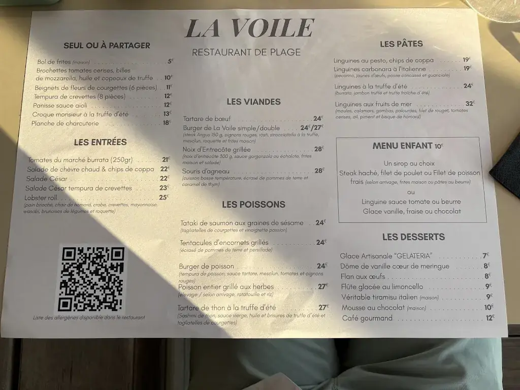 Menu_Restaurant La Voile_Six-Fours-les-Plages_immagine_3