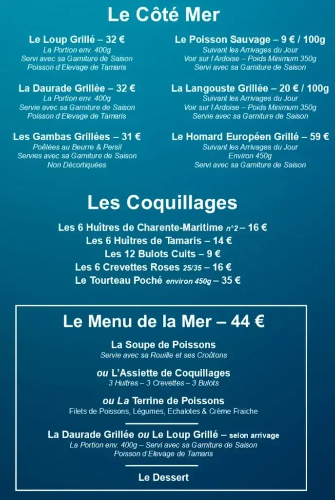 Menu_Eurl le Saint Pierre_Six-Fours-les-Plages_image_1