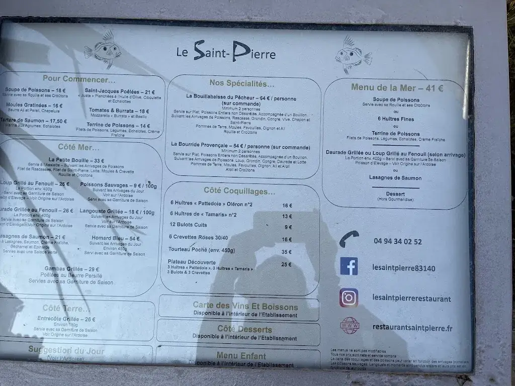 Menu_Eurl le Saint Pierre_Six-Fours-les-Plages_image_4