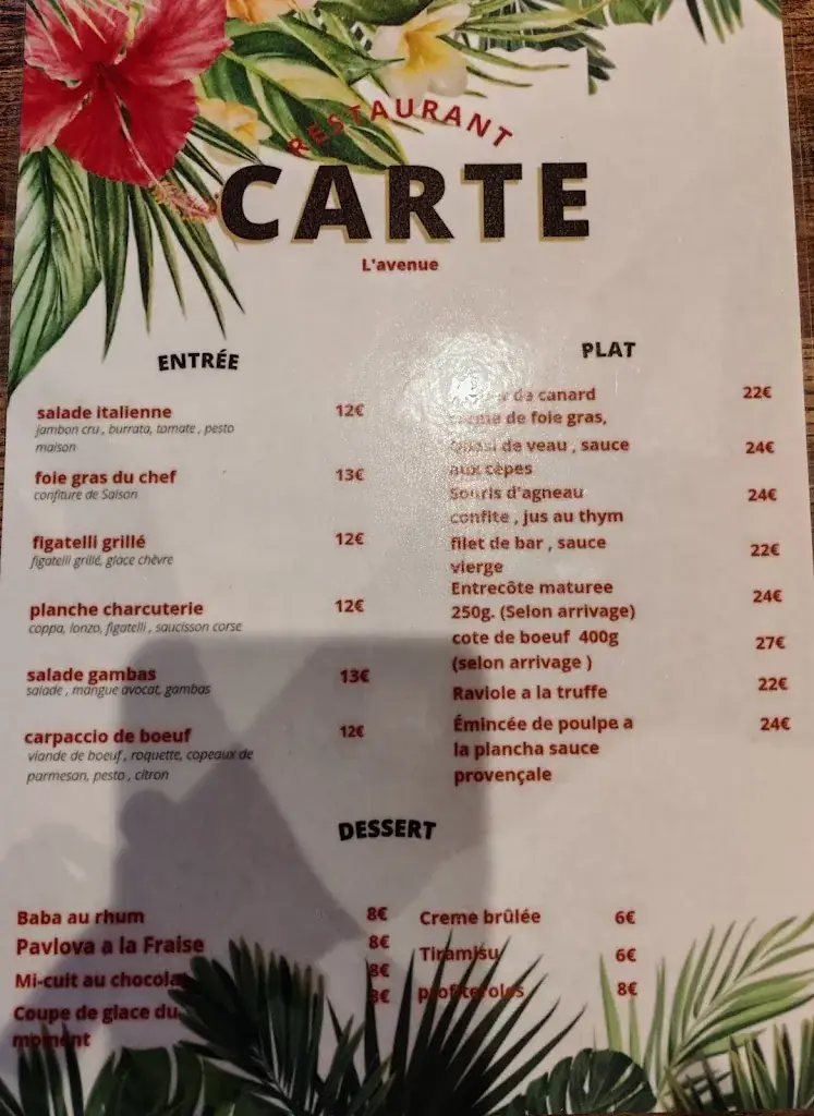 Menu_L'Avenue_Tourves_image_1