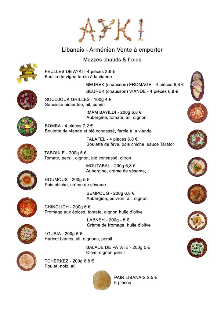 Menu_Restaurant AYKI Libanais Arménien_Trets_image_2
