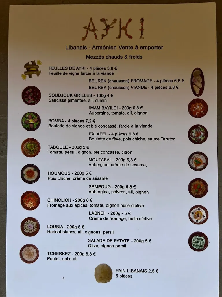 Menu_Restaurant AYKI Libanais Arménien_Trets_image_4