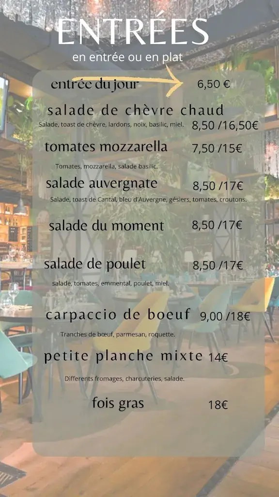 Menu_La Belle Excuse - Restaurant Thiers_Thiers_immagine_2