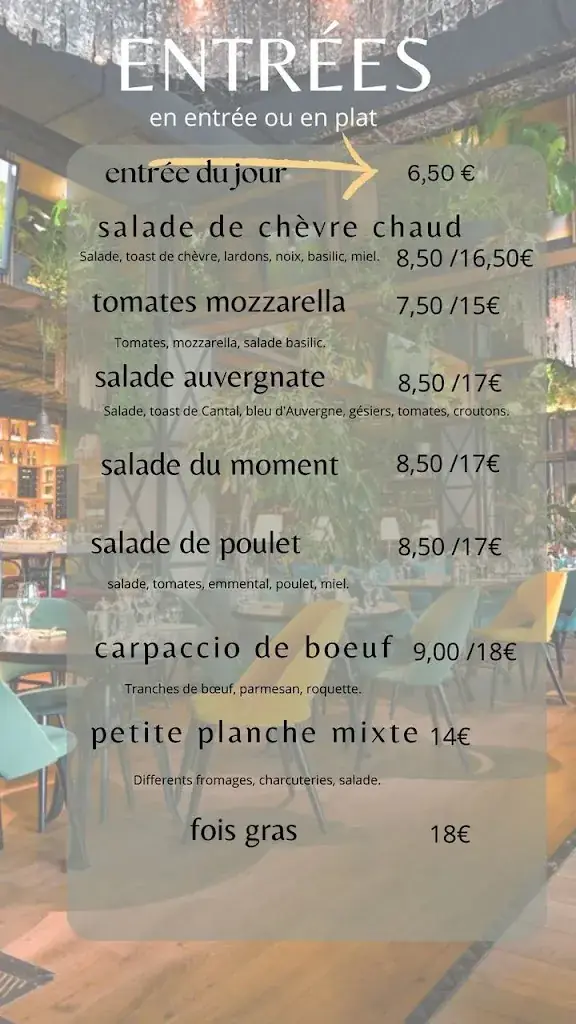 Menu_La Belle Excuse - Restaurant Thiers_Thiers_immagine_3
