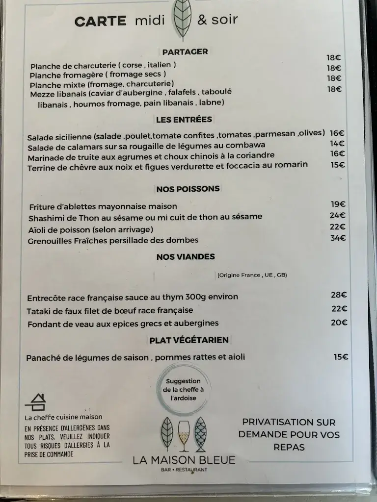 Menu_La Maison Bleue_Trévoux_image_1