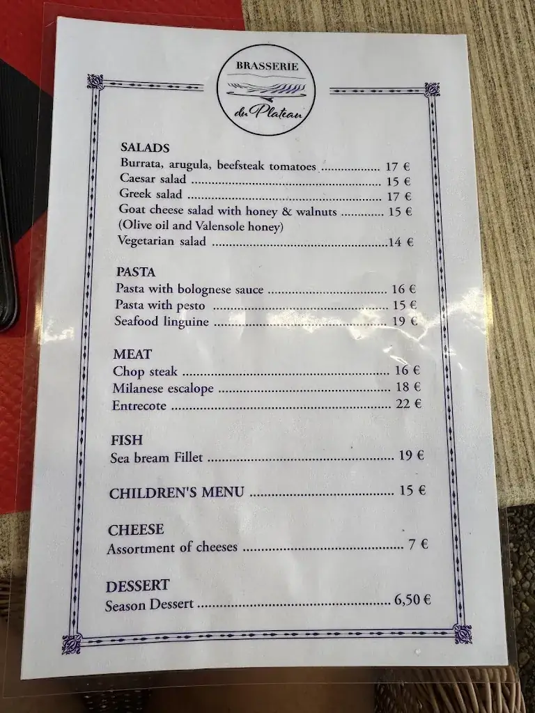 Menu_La brasserie du plateau de Valensole_Valensole_image_1