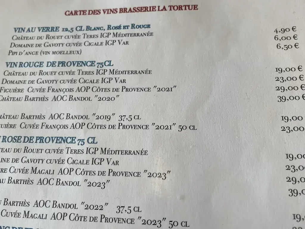 Menu_Brasserie La Tortue Port de Toulon_Toulon_immagine_2