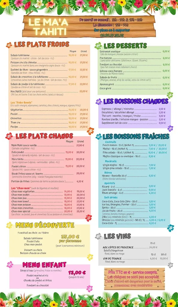 Menu_Restaurant Ma'a Tahiti_Toulon_image_1