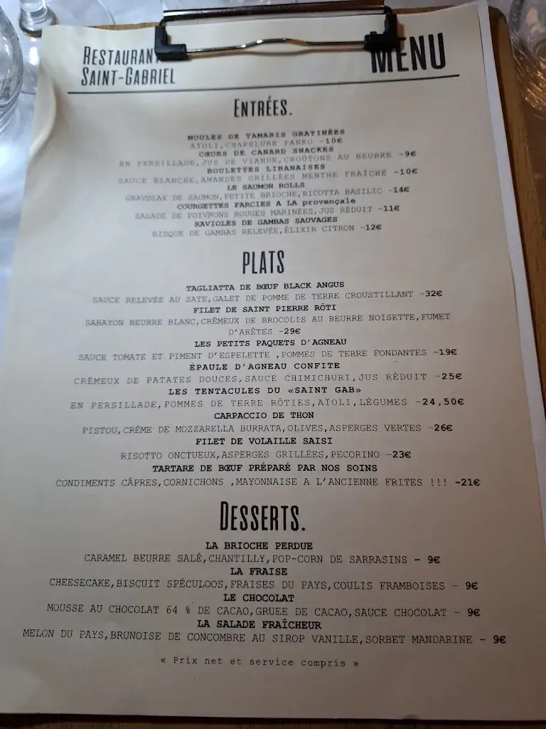 Menu_Restaurant Le Saint Gabriel_Toulon_image_2