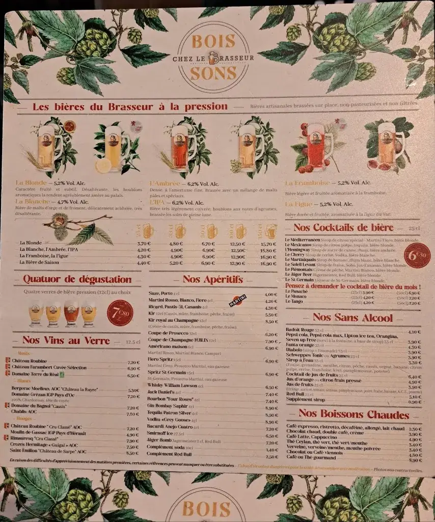 Menu_Chez Le Brasseur Toulon_Toulon_image_1